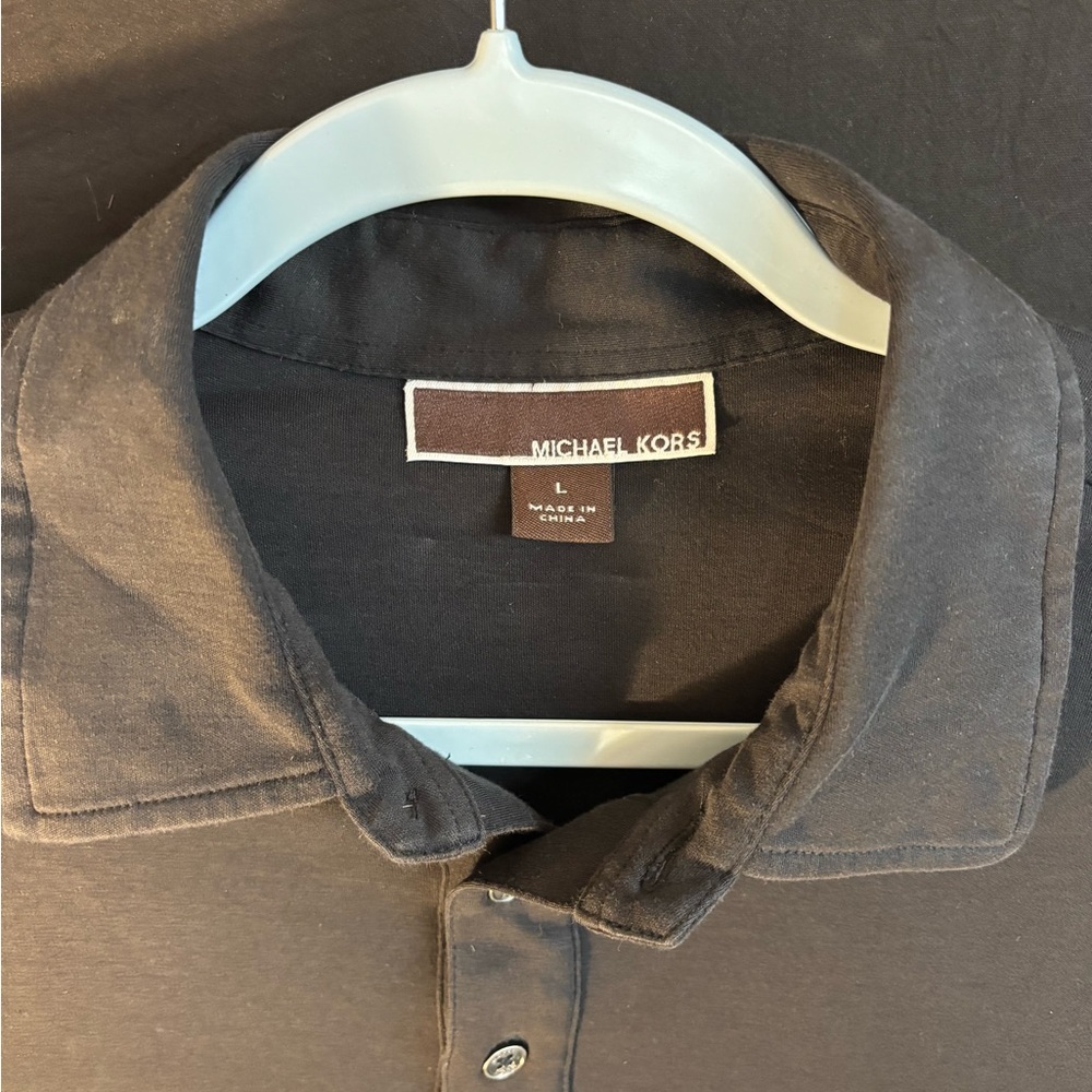 Michael Kor’s Men’s Black Polo Shirt large - Picture 2 of 4
